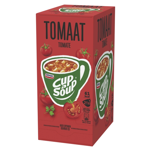 Een Cup-a-Soup Unox tomaat 21x175ml koop je bij Hoekmankantoorartikelen.nl