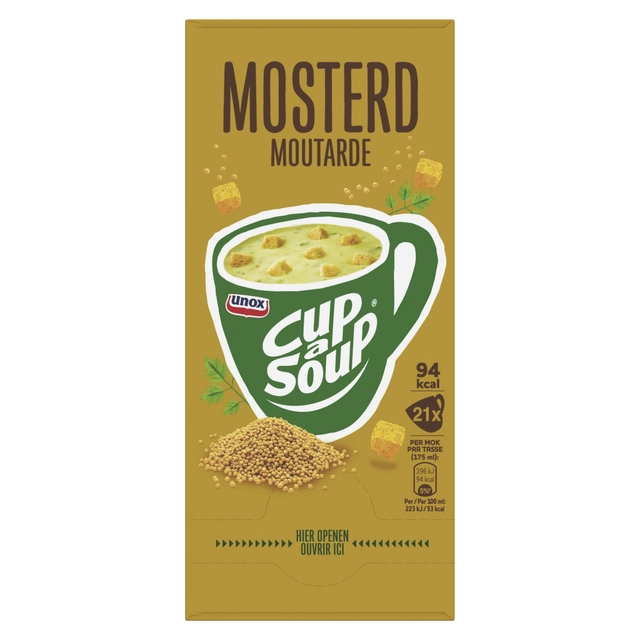 Een Cup-a-Soup Unox mosterd 21x175ml koop je bij Hoekmankantoorartikelen.nl