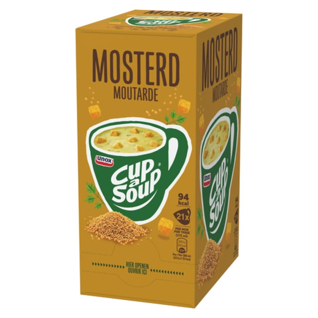 Een Cup-a-Soup Unox mosterd 21x175ml koop je bij Hoekmankantoorartikelen.nl