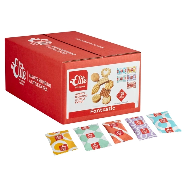 Een Koekjes Elite Selection Fantastic mix 120 stuks koop je bij VHK Kantoorartikelen