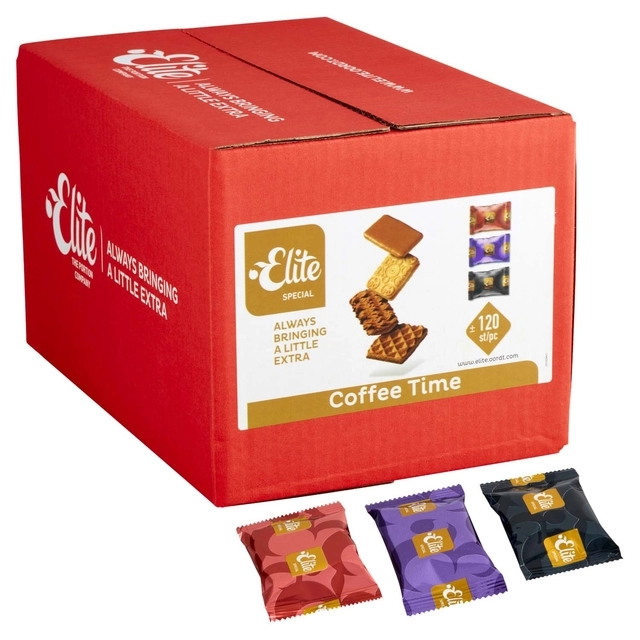 Een Koekjes Elite Special Coffee Time mix 120 stuks koop je bij VHK Kantoorartikelen