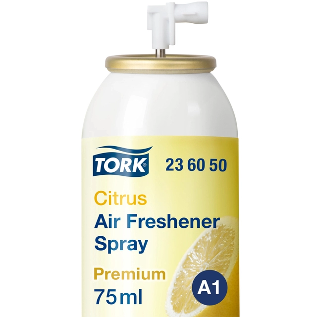 Een Luchtverfrisser Tork A1 spray met citrusgeur 75ml 236050 koop je bij VHK Kantoorartikelen