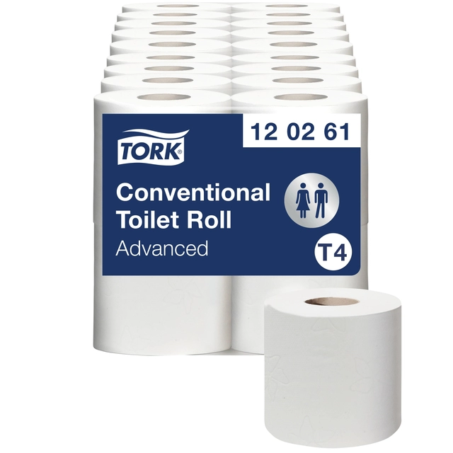 Een Toiletpapier Tork T4 advanced 2-laags 488 vel wit 120261 koop je bij VHK Kantoorartikelen