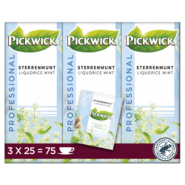 Een Thee Pickwick sterrenmunt 25x2gr met envelop koop je bij VHK Kantoorartikelen