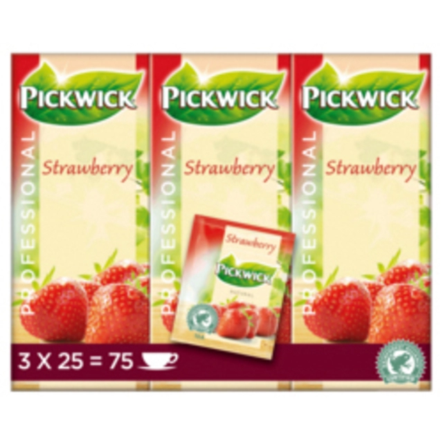 Een Thee Pickwick strawberry 25x1.5gr koop je bij VHK Kantoorartikelen