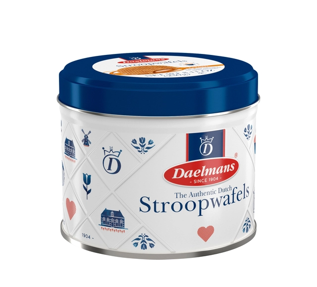 Een Stroopwafels Daelmans cadeaublik 230gr koop je bij VHK Kantoorartikelen