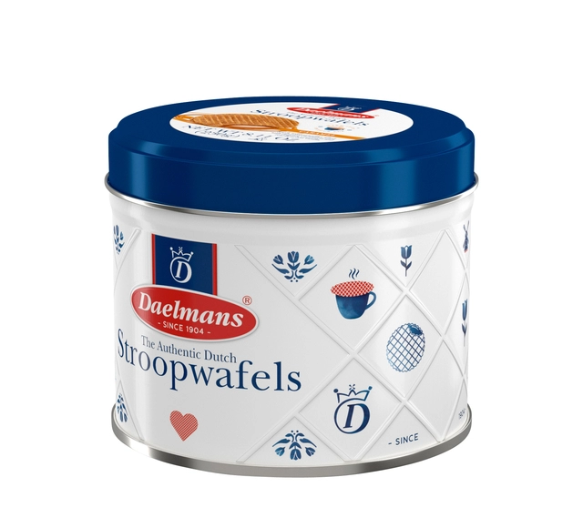 Een Stroopwafels Daelmans cadeaublik 230gr koop je bij VHK Kantoorartikelen