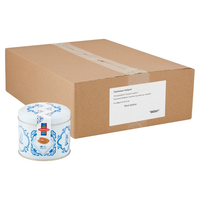 Een Stroopwafels Daelmans cadeaublik 230gr koop je bij VHK Kantoorartikelen