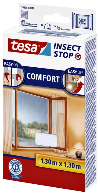 Een Insectenhor tesa® Insect Stop COMFORT raam 1,3x1,3m wit koop je bij VHK Kantoorartikelen