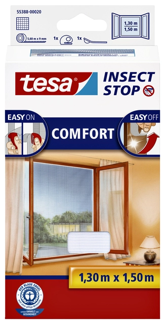 Een Insectenhor tesa® Insect Stop COMFORT raam 1,3x1,5m wit koop je bij VHK Kantoorartikelen