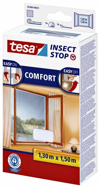 Een Insectenhor tesa® Insect Stop COMFORT raam 1,3x1,5m wit koop je bij VHK Kantoorartikelen