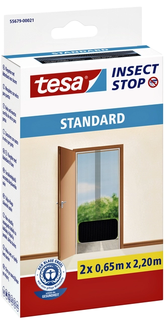 Een Insectenhor tesa® Insect Stop STANDARD deur 2x 0,65x2,20m antraciet koop je bij VHK Kantoorartikelen