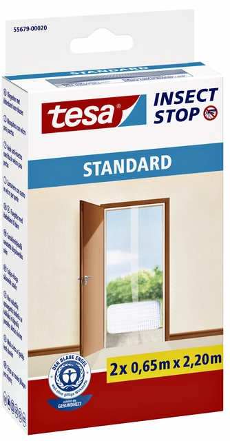 Een Insectenhor tesa® Insect Stop STANDARD deur 2x 0,65x2,20m antraciet koop je bij VHK Kantoorartikelen