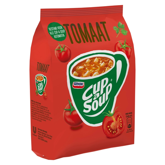 Een Cup-a-Soup Unox machinezak tomaat 140ml koop je bij Hoekmankantoorartikelen.nl