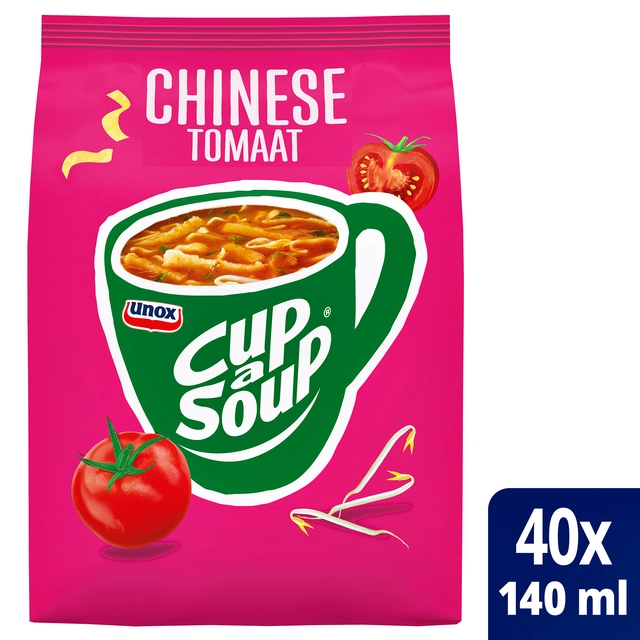 Een Cup-a-Soup Unox machinezak Chinese tomaat 140ml koop je bij Hoekmankantoorartikelen.nl