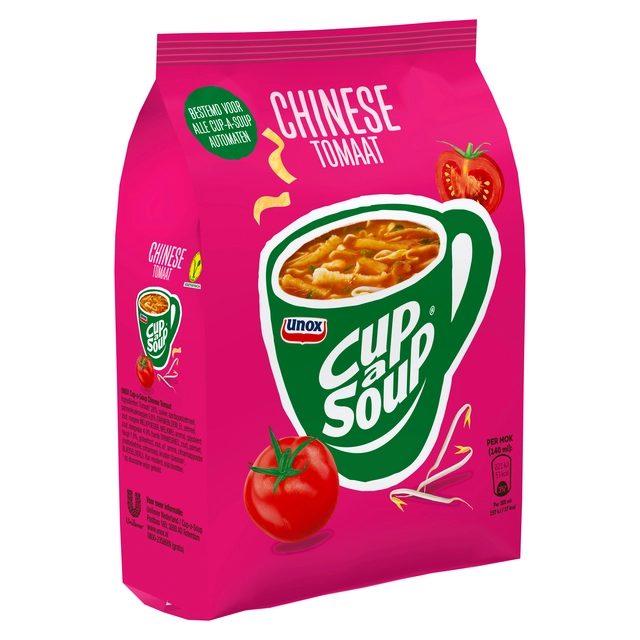 Een Cup-a-Soup Unox machinezak Chinese tomaat 140ml koop je bij Hoekmankantoorartikelen.nl