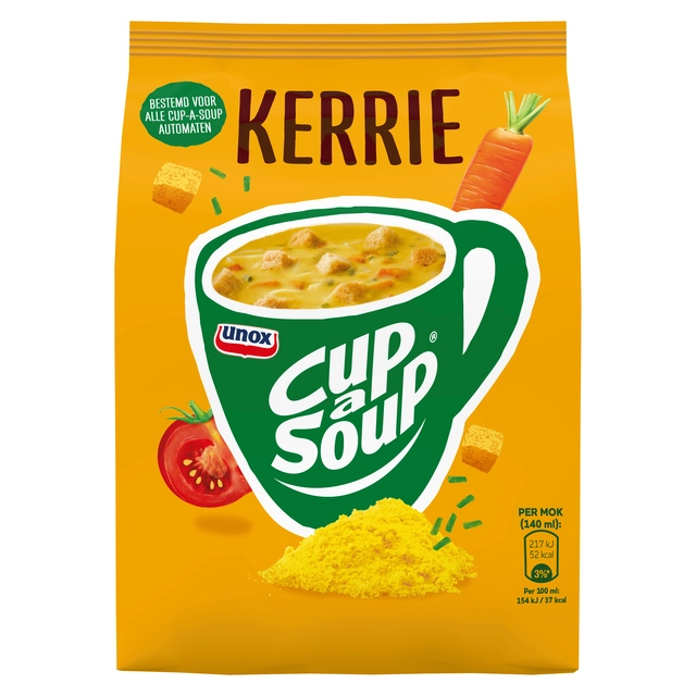 Een Cup-a-Soup Unox machinezak kerrie 140ml koop je bij Hoekmankantoorartikelen.nl