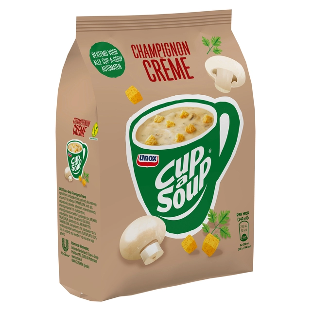 Een Cup-a-Soup Unox machinezak champignon crème 140ml koop je bij VHK Kantoorartikelen