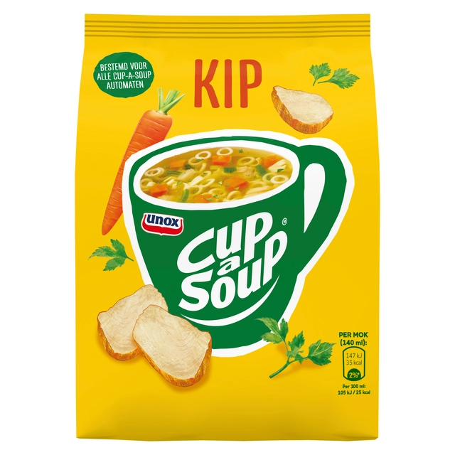 Een Cup-a-Soup Unox machinezak kip 140ml koop je bij VHK Kantoorartikelen