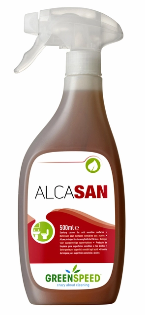 Een Santairreiniger Greenspeed Alcasan spray 500ml koop je bij VHK Kantoorartikelen