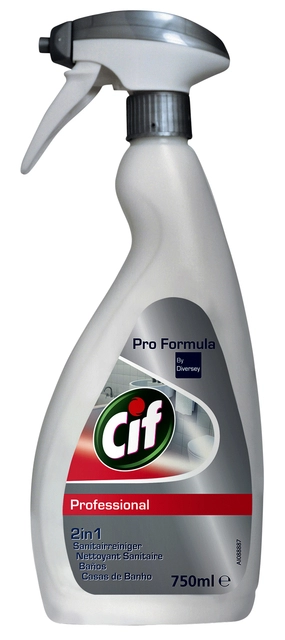 Een Sanitairreiniger Cif Professional spray 750ml koop je bij VHK Kantoorartikelen