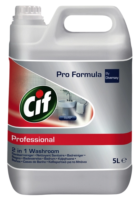 Een Sanitairreiniger Cif Professional 2-in-1 5 liter koop je bij VHK Kantoorartikelen