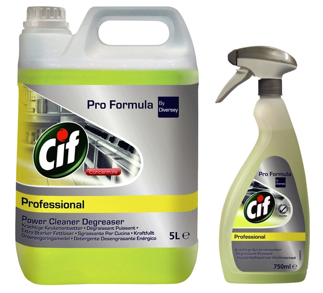 Een Keukenontvetter Cif Professional spray 750ml koop je bij VHK Kantoorartikelen