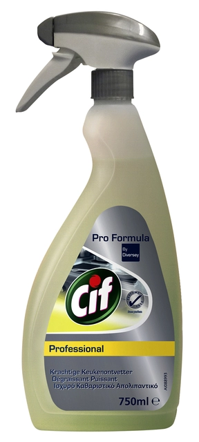 Een Keukenontvetter Cif Professional spray 750ml koop je bij VHK Kantoorartikelen