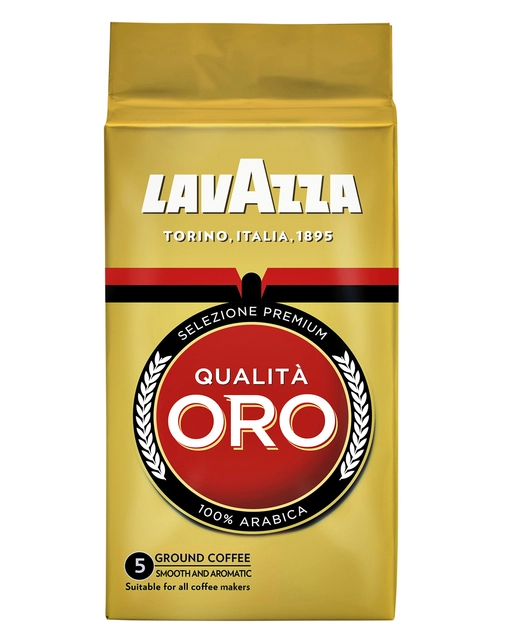 Een Koffie Lavazza gemalen Qualita Oro 250gr koop je bij VHK Kantoorartikelen