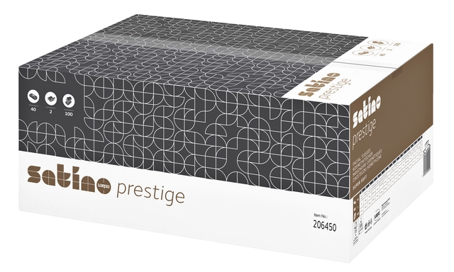 Een Facial tissues Satino Prestige 2-laags 100vel wit 206450 koop je bij VHK Kantoorartikelen