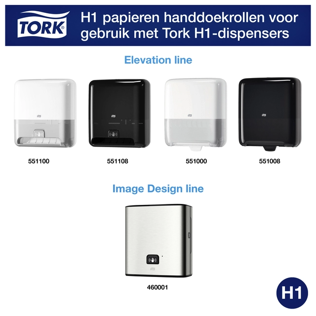 Een Handdoekrol Tork Matic H1 advanced 2-laags scheurbestendig 150m wit 290067 koop je bij VHK Kantoorartikelen