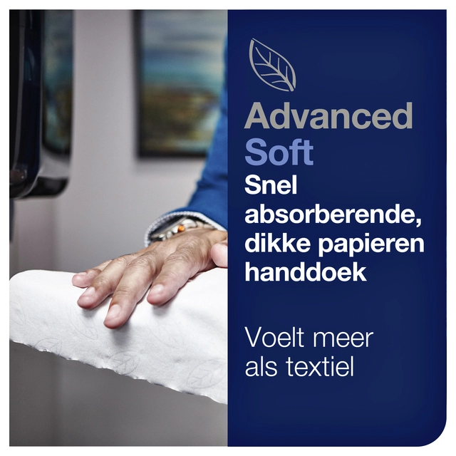 Een Handdoekrol Tork Matic H1 advanced 2-laags scheurbestendig 150m wit 290067 koop je bij VHK Kantoorartikelen