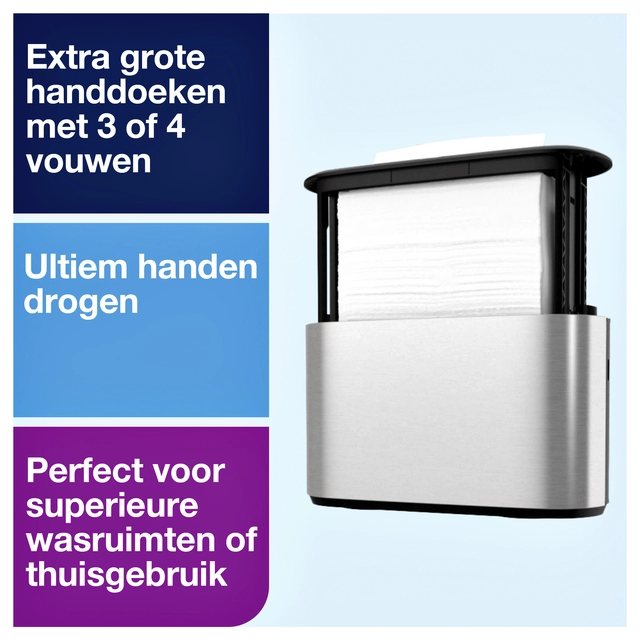 Een Handdoekdispenser Tork Express Image lijn Countertop Multifold H2 rvs 460005 koop je bij VHK Kantoorartikelen