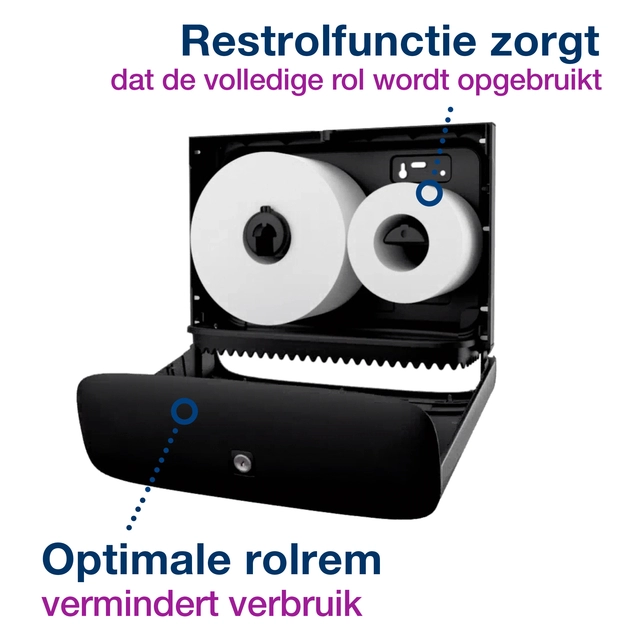 Een Toiletpapierdispenser Tork Image Lijn Mini jumborol T2 Image-Gesloten- rvs 460006 koop je bij VHK Kantoorartikelen