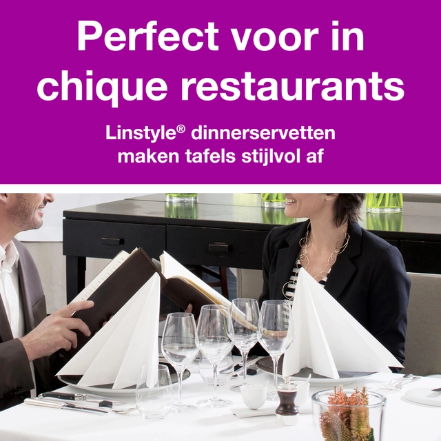 Een Dinnerservetten Tork Premium LinStyle® 1-laags 50 stuks wit 478711 koop je bij Hoekmankantoorartikelen.nl