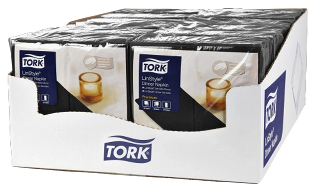 Een Dinnerservetten Tork Premium LinStyle® 1/8 gevouwen 50 stuks zwart 478151 koop je bij Hoekmankantoorartikelen.nl