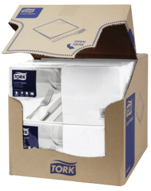 Een Servetten Tork 2-laags 1/4 gevouwen 200 stuks wit 477149 koop je bij Hoekmankantoorartikelen.nl