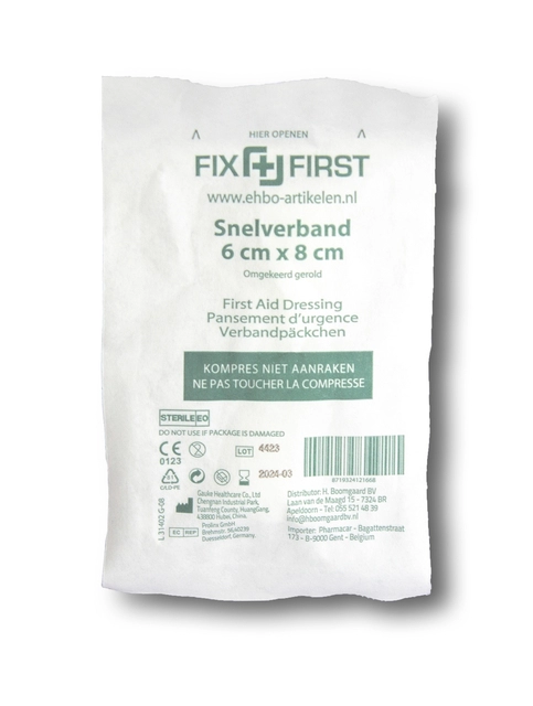 Een Snelverband FixFirst gerold 6x8cm 10 stuks koop je bij Hoekmankantoorartikelen.nl