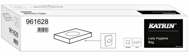 Een Dames hygiënezakjes Katrin 961628 25x30 stuks. koop je bij VHK Kantoorartikelen
