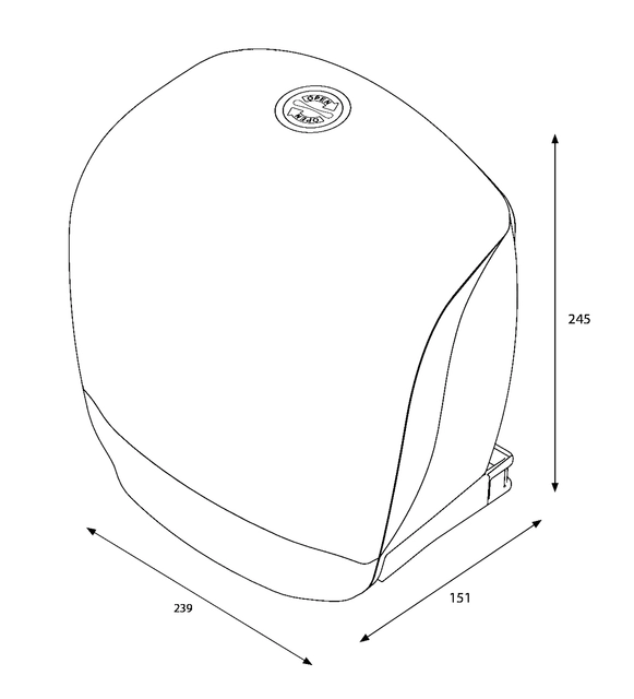 Een Dispenser Katrin 90069 toiletpapier Gigant S wit koop je bij VHK Kantoorartikelen