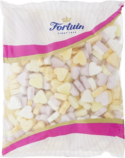 Een Snoep Fortuin vruchtenhartjes 1kg koop je bij VHK Kantoorartikelen