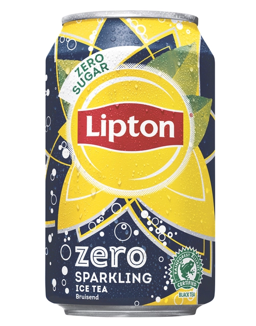 Een Frisdrank Lipton Ice Tea sparkling zero blik 330ml koop je bij VHK Kantoorartikelen