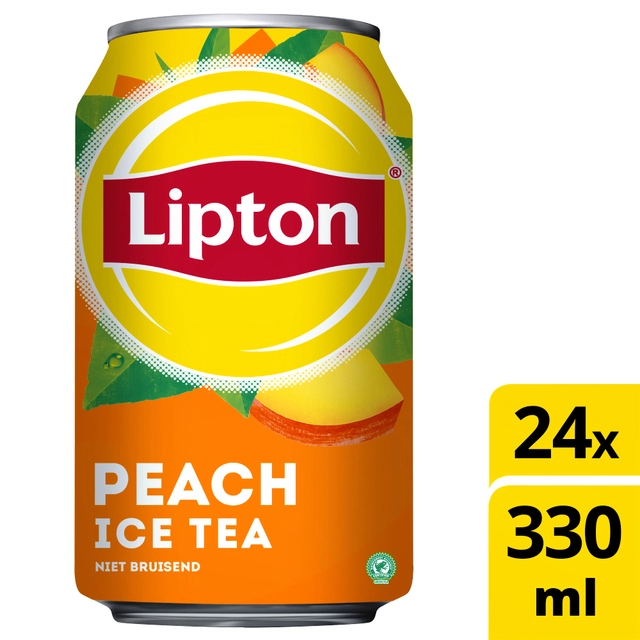 Een Frisdrank Lipton Ice Tea peach blik 330ml koop je bij VHK Kantoorartikelen