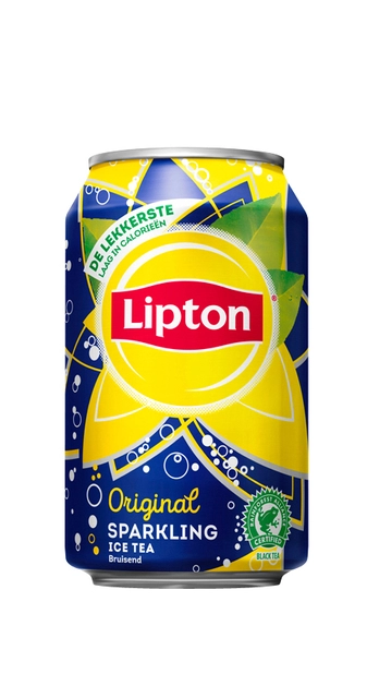 Een Frisdrank Lipton Ice Tea sparkling blik 330ml koop je bij VHK Kantoorartikelen