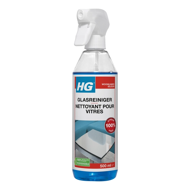 Een Glasreiniger HG en spiegels spray 500ml koop je bij Kiss bv