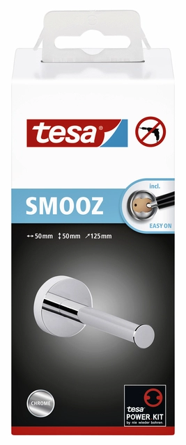 Een Reserverolhouder tesa® Smooz hoogglans verchroomd metaal zelfklevend koop je bij VHK Kantoorartikelen