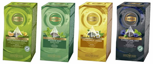 Een Thee Lipton Exclusive groene thee mandarijn sinaasappel 25 pramidezakjesx2gr koop je bij VHK Kantoorartikelen