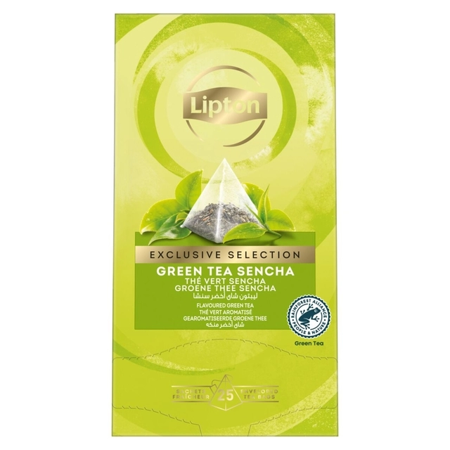 Een Thee Lipton Exclusive groene thee sencha 25x2gr koop je bij VHK Kantoorartikelen