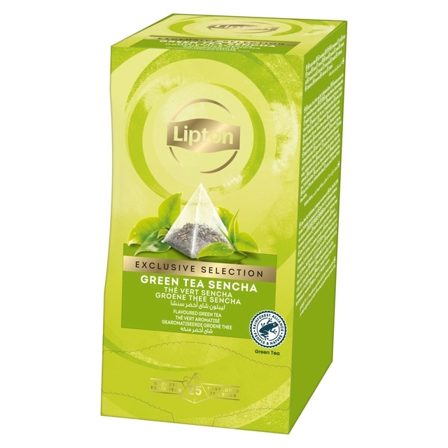 Een Thee Lipton Exclusive groene thee sencha 25x2gr koop je bij VHK Kantoorartikelen