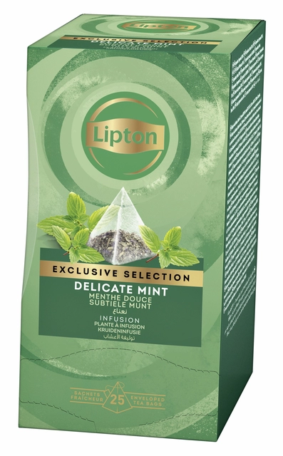 Een Thee Lipton Exclusive subtiele munt 25x2gr koop je bij VHK Kantoorartikelen